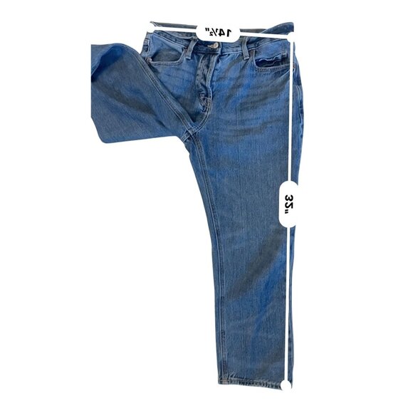 Slouchy Straight button fly sz 4 Old Navy women's jeans - Picture 3 of 7